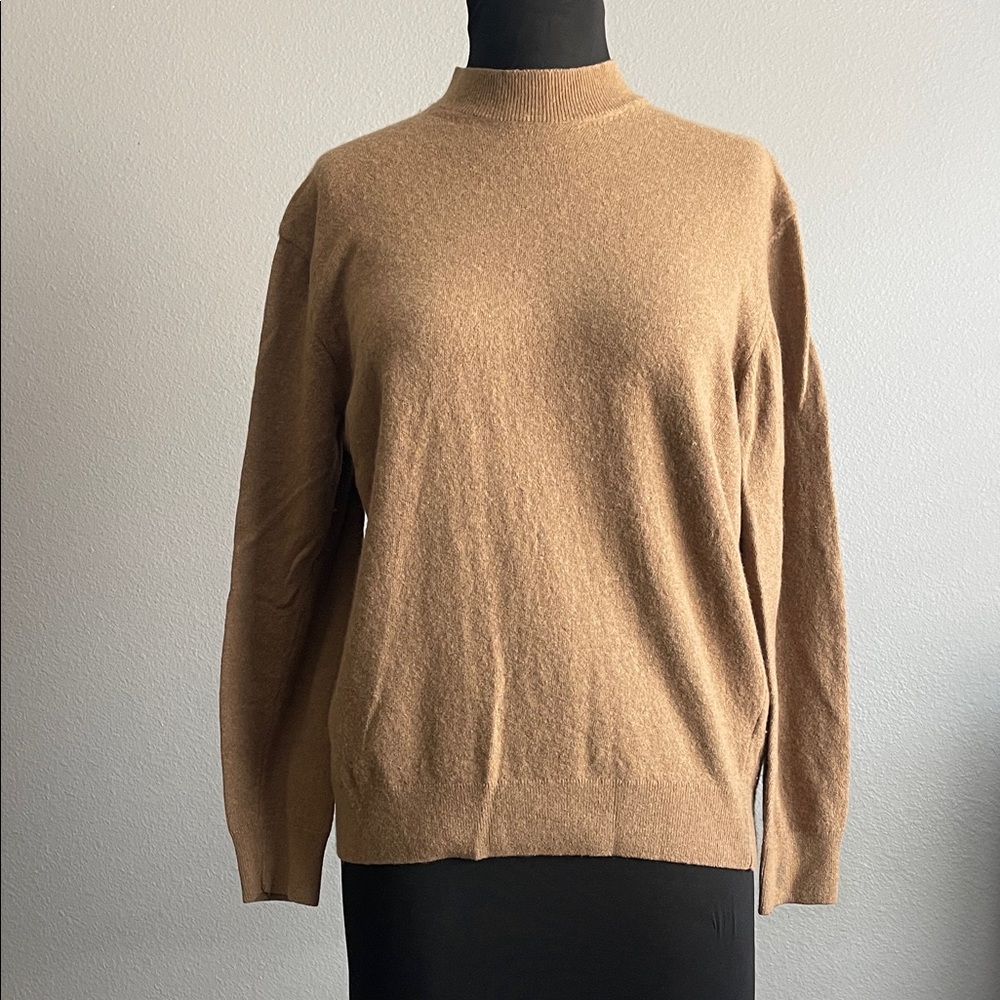Zara Camel Women's Turtleneck Sweater Wool & Cashmere Blend
